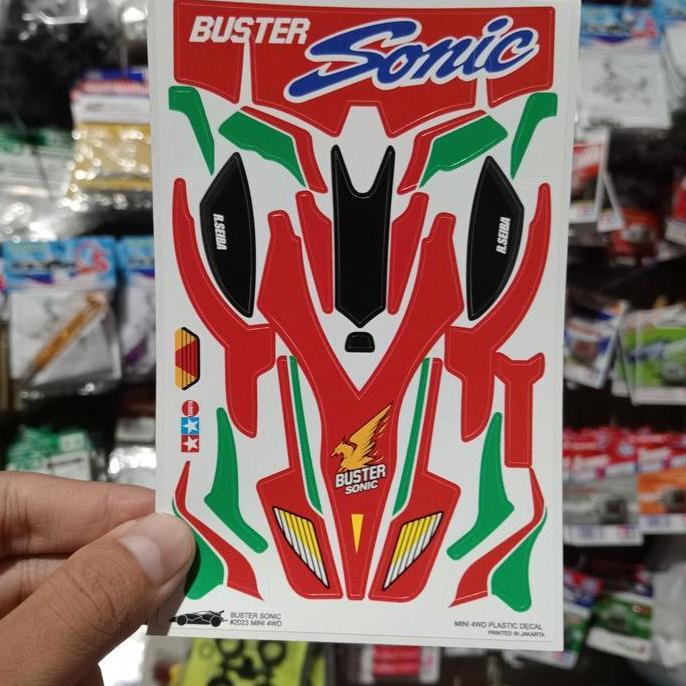 DECAL MINI 4WD BUSTER SONIC PREMIUM / STICKER TAMIYA BUSTER SONIC PREMIUM