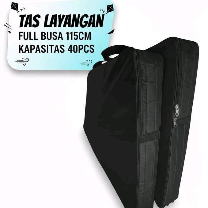 Tas Layangan Tas Klayang 90cc dan 115cm Polos Full Busa dengan Desain Tahan Lama dan Zipper Berkuali