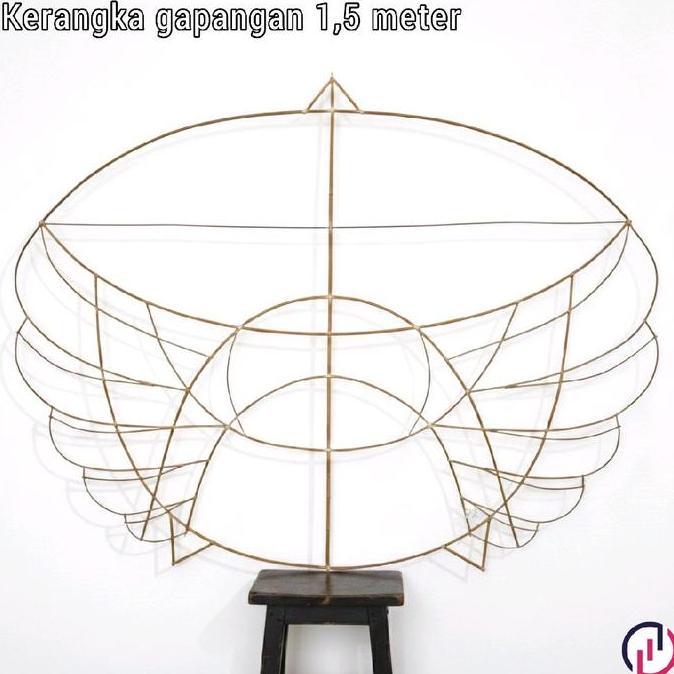 Kerangka Layangan Ram raman 1,5 meter / 150 cm / Arku layangan ram raman