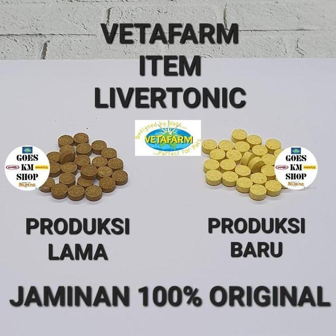 MIN.5 TABLET LIVERTONIC/LIVERCLENS VETAFARM UNTUK MERPATI