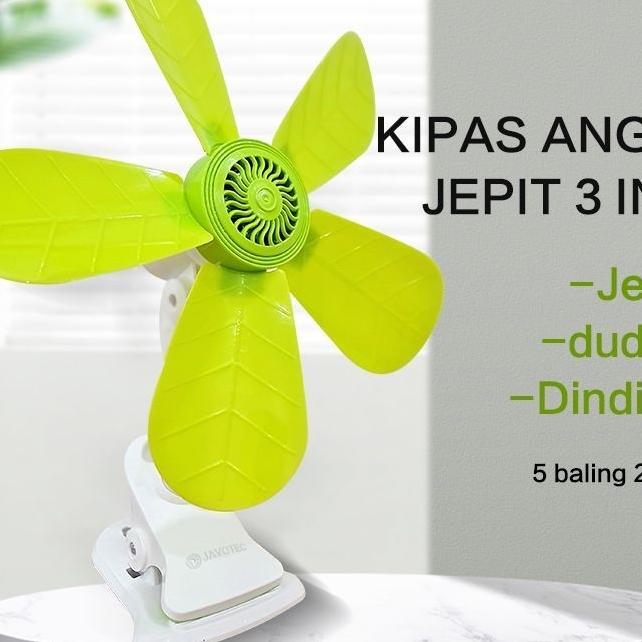 Mini Fan Jepit Javotec 490(Jepit~Dinding~Duduk) / Kipas Angin Jepit 24W / Kipas Angin Mini / Kipas A