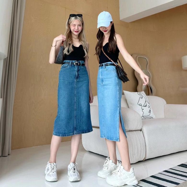 Murah Thegirlhouse - Highwaist Rok Jeans Vardah
