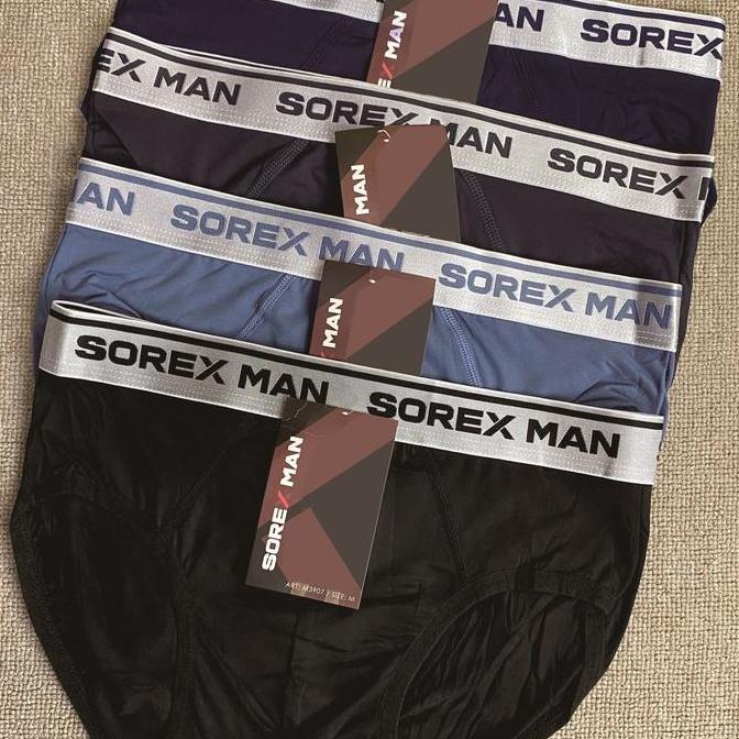 Lansungkirim- 2 Pcs (1 Kotak) - Sorex Man Modern Boxers M3904 / M3908 Celana Dalam Pria Karet Simpel