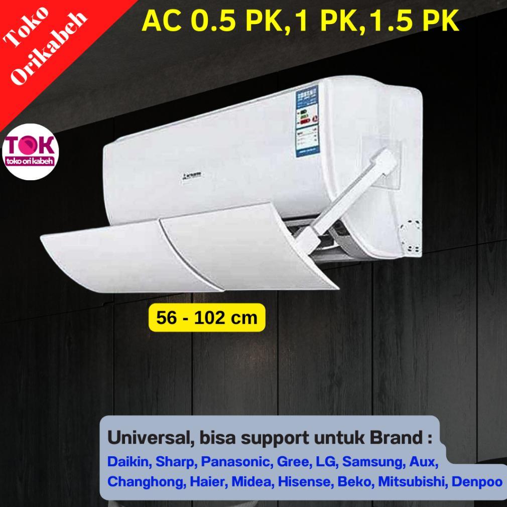 Talang AC Reflektor Cover Penahan Hembusan Angin Indoor AC Penghalang Hembusan AC Kamar Rumah Kantor