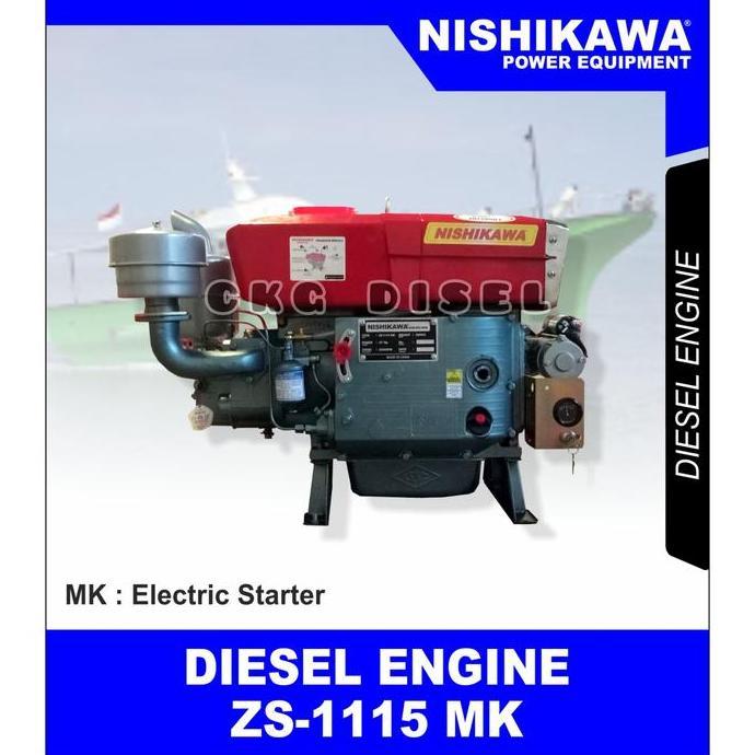Nishikawa Mesin Penggerak Solar Engine Diesel 26 Hp Zs 1115 Mk Stater