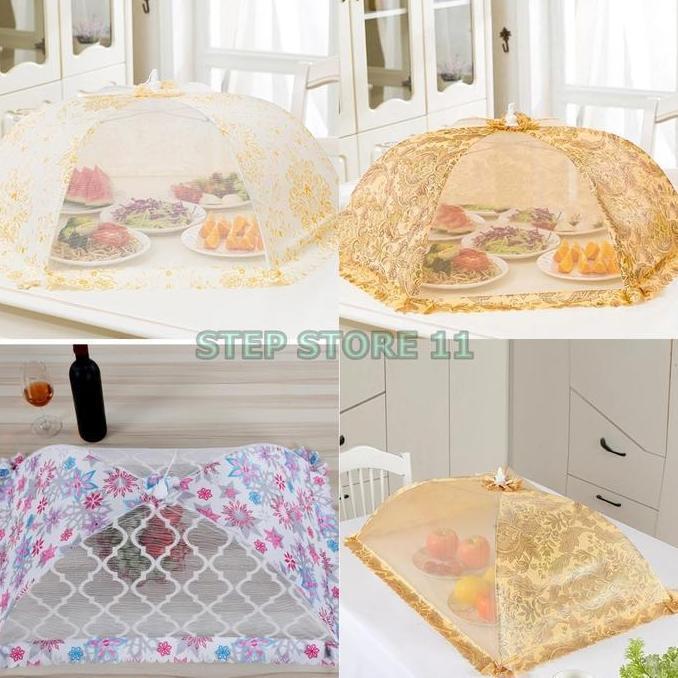 Tudung Saji Lipat Tutup Saji Penutup Makanan Food Cover Kain Jaring