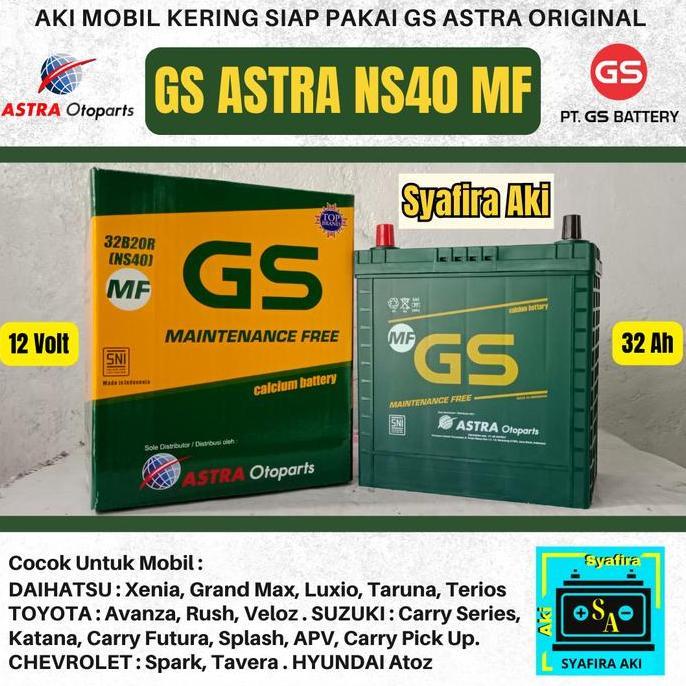 Aki Mobil Suzuki Carry Futura, Grand Max GS astra NS40 Aki Kering