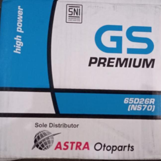 aki mobil battery GS Astra NS70 type premium ampere 65