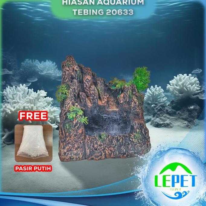 LEPET WATERFALL AQUASCAPE 20633 / HIASAN AQUARIUM TEBING AIR TERJUN
