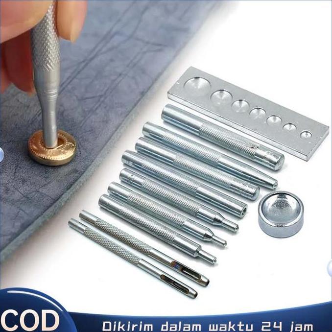 11pcs Plong Pembolong Alat Pelubang Kulit Pembolong Kulit Set Pelubang