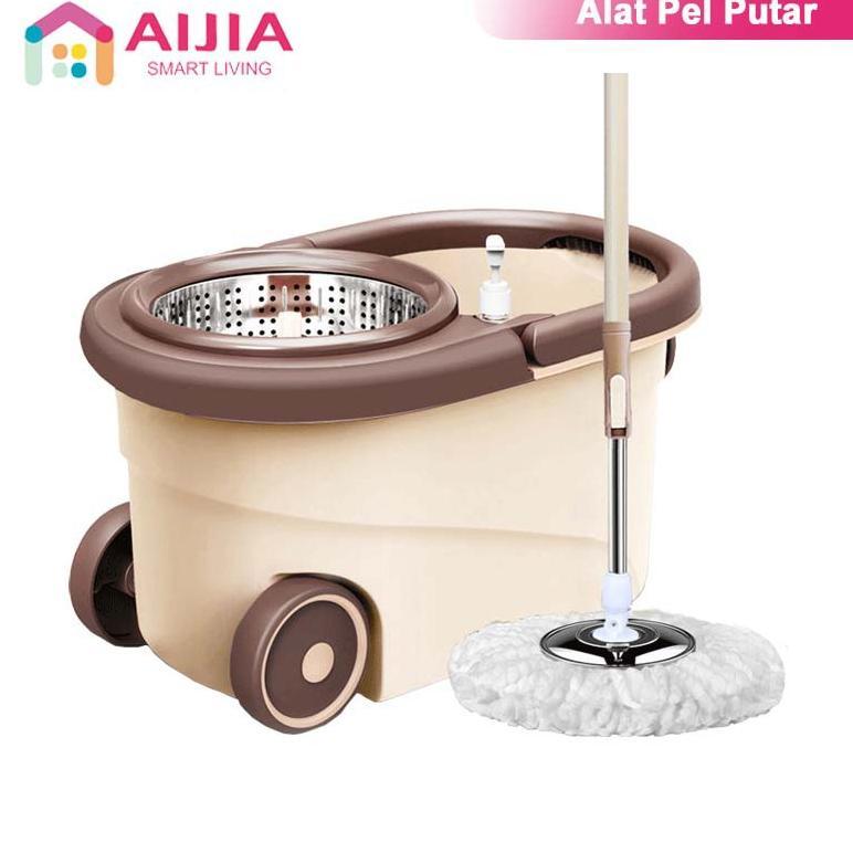 High Quality Aijia Alat Pel Lantai Ultra Mop | Alat Pel Praktis Spin Mop | Mop Pel Lantai Ultra Mop 