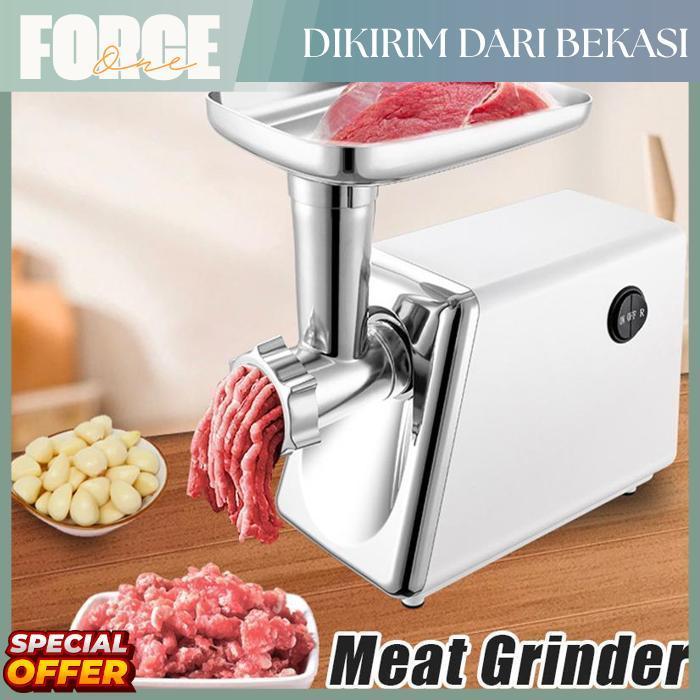 Force One Mesin Giling Daging Pengolah Bahan Makanan Stainless Steel dengan Daya Besar untuk Menggil