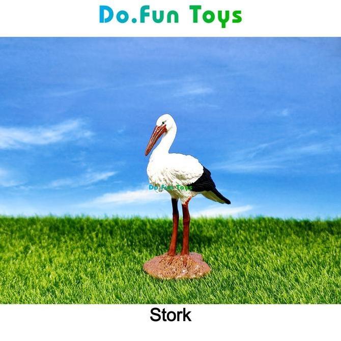 mainan - Stork Animal Figure/ Miniatur Mainan Binatang Burung Bangau Diskon