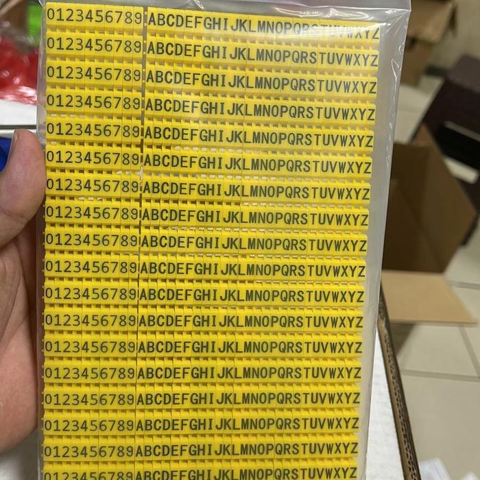label maker/ penanda kabel cat6a huruf dan angka