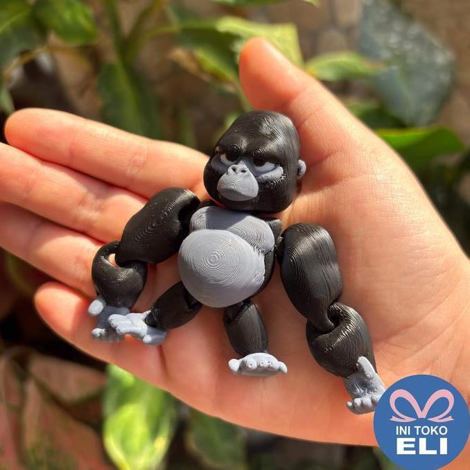 mainan - SET Miniatur Hewan Binatang Kecil Panda Merah, Lemur, Tokek, Kelomang, Gajah, Angsa, Monyet