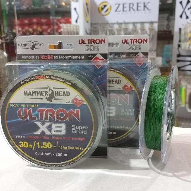 TERMURAH - Senar PE Teflon X8 Hammer Head Ultron 300 meter-Senar Pe x8