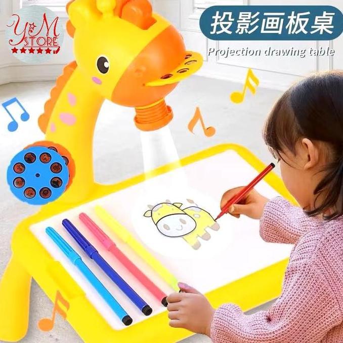 Meja Proyektor Projector Anak Mainan Edukasi Meja Belajar Melukis Mewarnai / Mainan Meja Belajar Pro