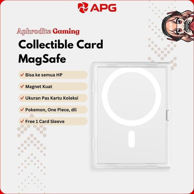 Best Seller Apg Collectible Card Magsafe Holder Tcg Pokemon One Piece Dompet Magnetik Kartu Koleksi 