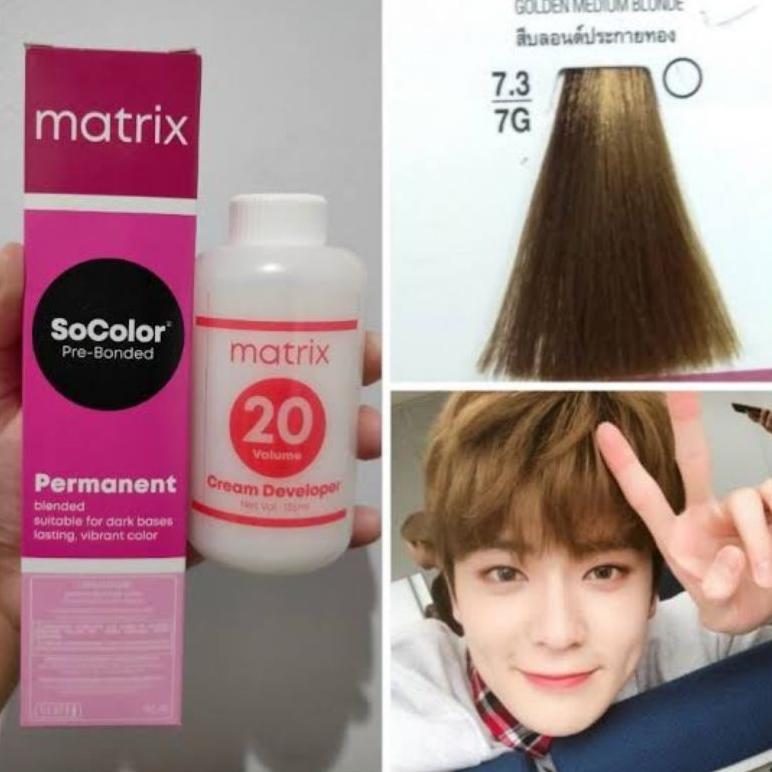 MATRIX SOCOLOR CAT RAMBUT 7.3 +OXIDANT PEWARNA RAMBUT SO COLOR MURAH