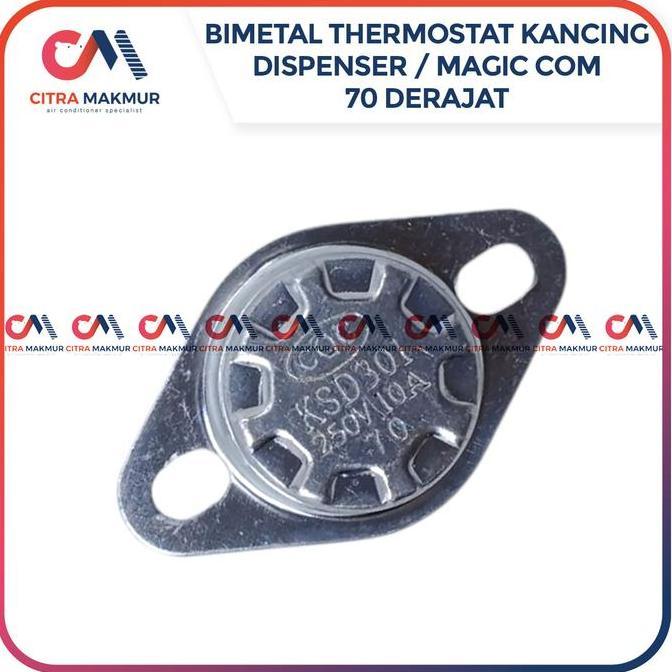 THERMOSTAT DISPENSER MAGIC COM JAR RINNAI 70 DERAJAT YONG MA SANKEN BIMETAL  SENSOR SUHU THERMO DISC