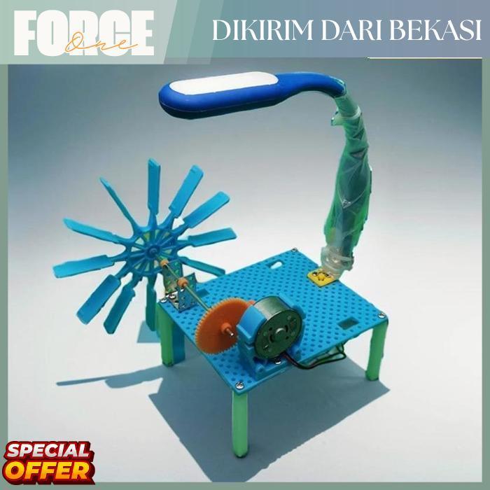 Force One Kit Edukasi Water Turbine Generator / Baling-Baling Kincir Air /Miniatur Kincir Air / Plta