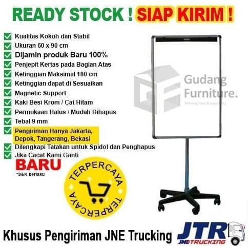 PROMO PAPAN TULIS FLIP CHART PAPAN TULIS KAKI SAKANA 60X90CM ( 5 RODA )