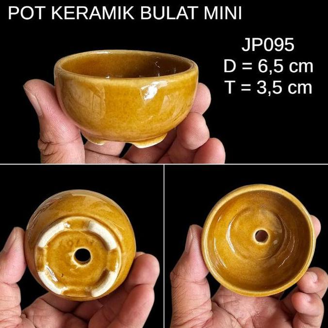 Pot keramik bulat mini JP095