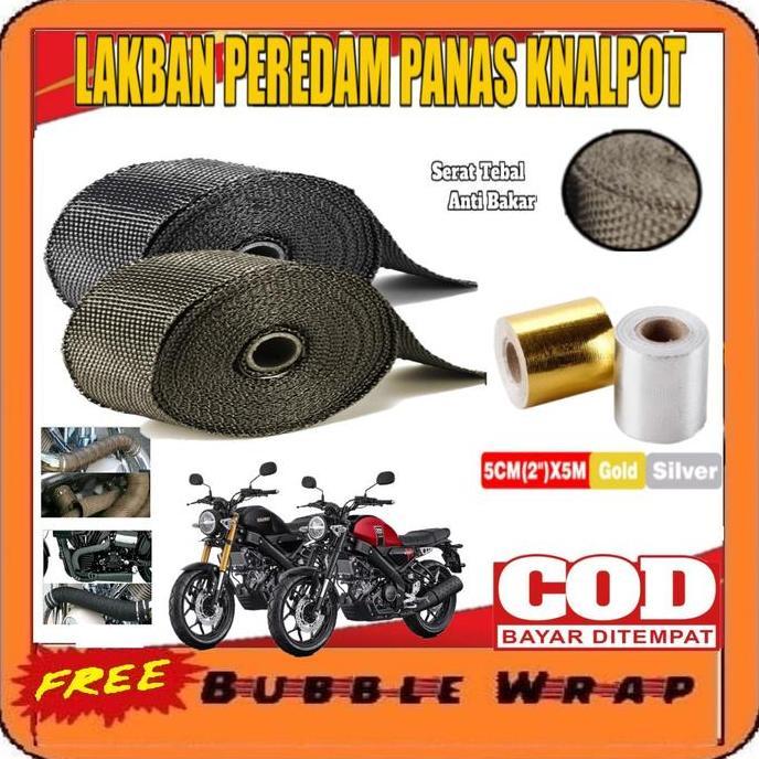Fita - Fiber Glass Knalpot Motor Mobil Exhaust Wrap Lakban Peredam Panas Knalpot / Lakban Peredam Pa