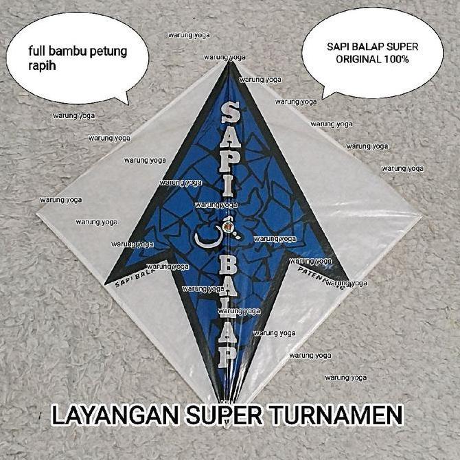 Layangan Sukhoi Super Sapi Balap Turnamen LIMITED EDITION EDISI TERBATAS Kertas Minyak Ukuran 57 cm 