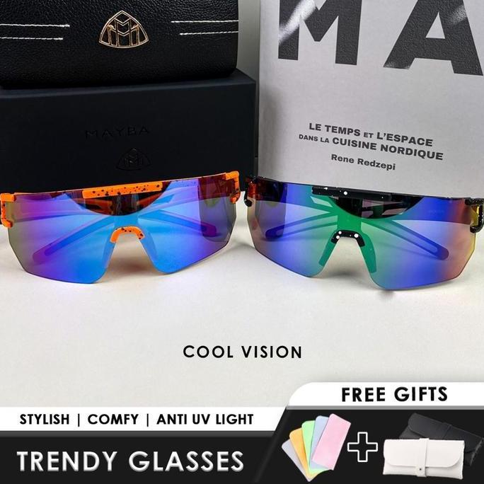 BUY 1 FREE POUCHKacamata Sporty Pria Korean Style Anti Sinar UVcool visionMC6103 Eyewear