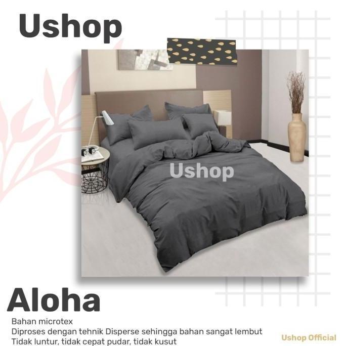 Promo ALOHA Bedcover + Sprei POLOS King Queen 180 160 - Ushop Diskon