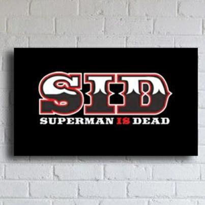 POSTER DINDING LOGO SUPERMAN IS DEAD FB27