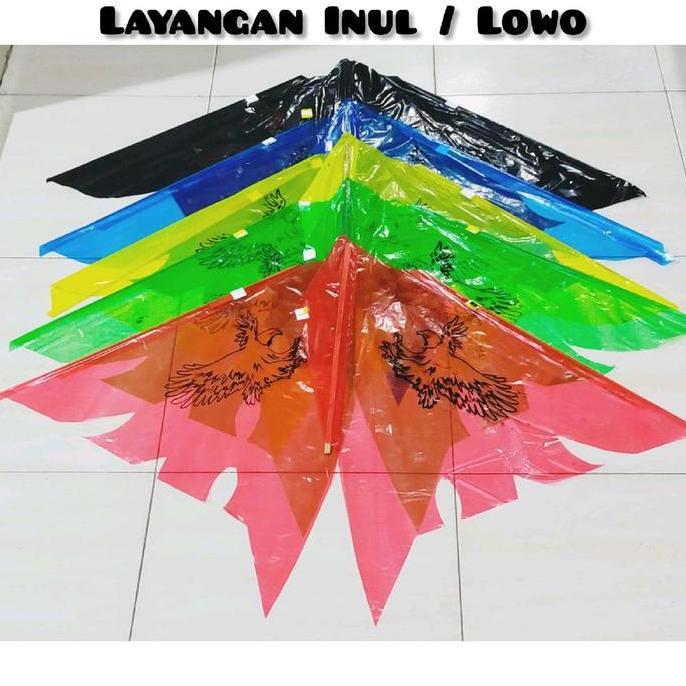 (10 Pcs) Layangan Plastik Lowo / Layangan Inul / Layangan Kelelawar Murah