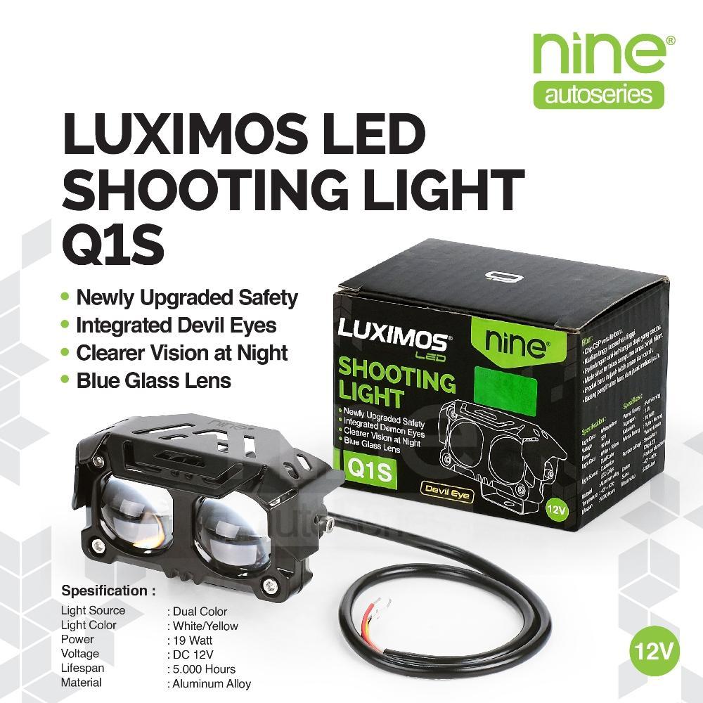 Paling Laris Luximos Lampu Tembak 19W Sql 2 Mata Super Terang Projector Laser Motor Mobil Q1S - Nine
