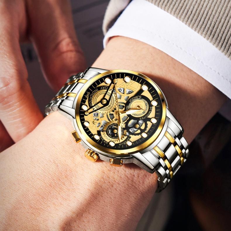 TERBARU Aokeyo 4088 Jam Tangan Pria Anti Air Original Luxury Stainless Steel Quartz 2026