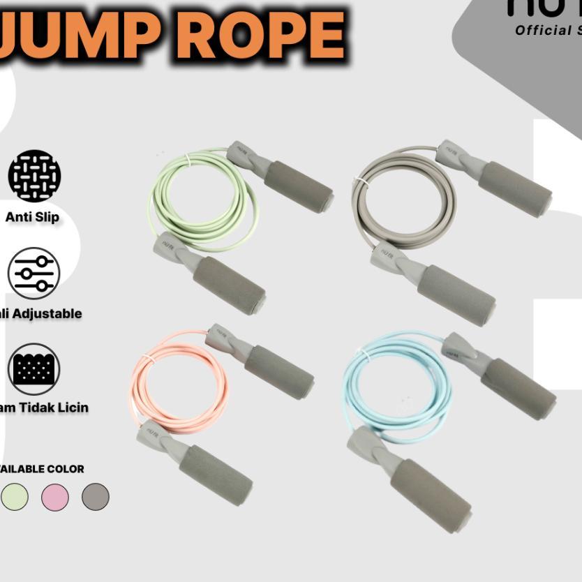 Nu - Fit  - Tali Skipping - Skipping Premium - Skipping Jump - Lompat Tali  - Foam Jump Rope - Skipp