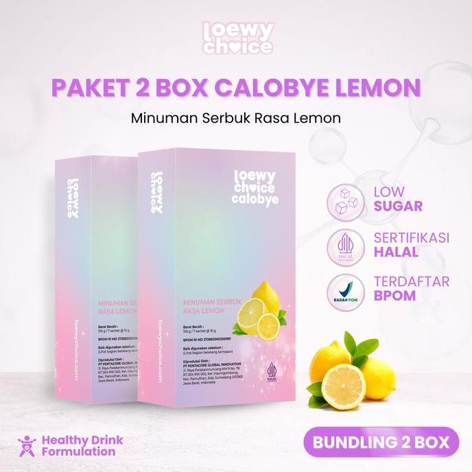 Best Seller [Get 2] Loewy Choice Calobye Drink Lemon Minuman Rasa Lemon Korea Premium