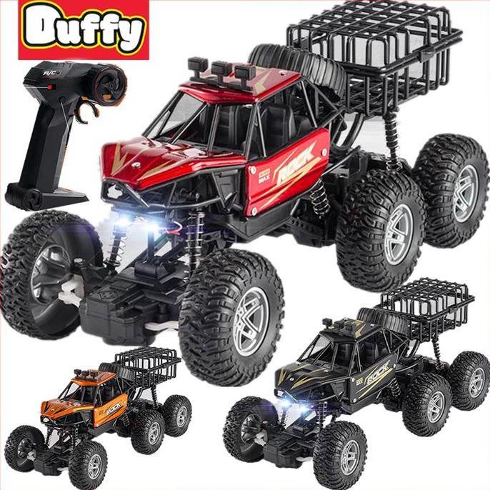 Mainan Mobil Remote Control Off-Road Besar / 4WD Powerful Off-Road Car Mainan Rock Crawler 6 Roda RC