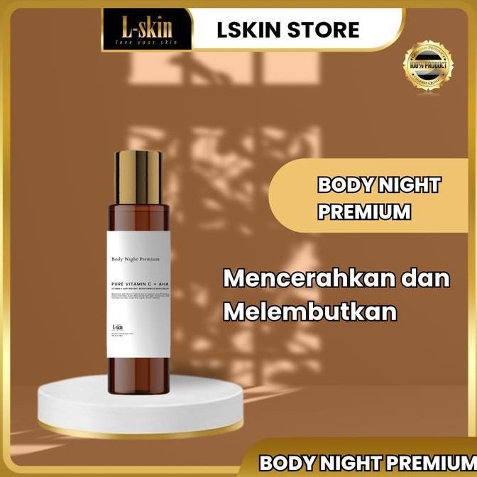 LSKIN BODY NIGHT PREMIUM Pemutihan Glycolic Lotion Perawatan Tangan