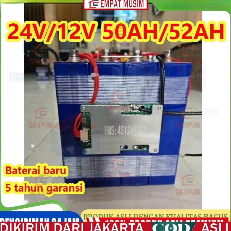Baterai Lifepo4 72v/12V/24V  24s 50ah Smart Bms 520ah Baterai Lifepo4 12V 50 Ah Baru Lifepo4 12v 50A