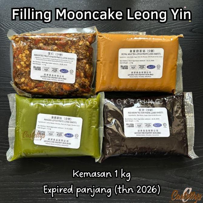 Mooncake Filling LEONG YIN Less Sweet Paste Pasta Isian Kue Pia Bulan HALAL