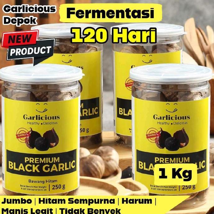 Black Garlic Garlicious Bawang Hitam Tunggal/Lanang 1kg 1000g 500g