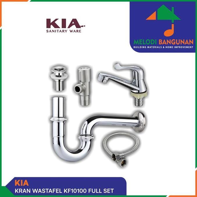 Kia - Paket Keran + Kran Washtafel Wastafel Tap Kf 10100 Kf10100Set