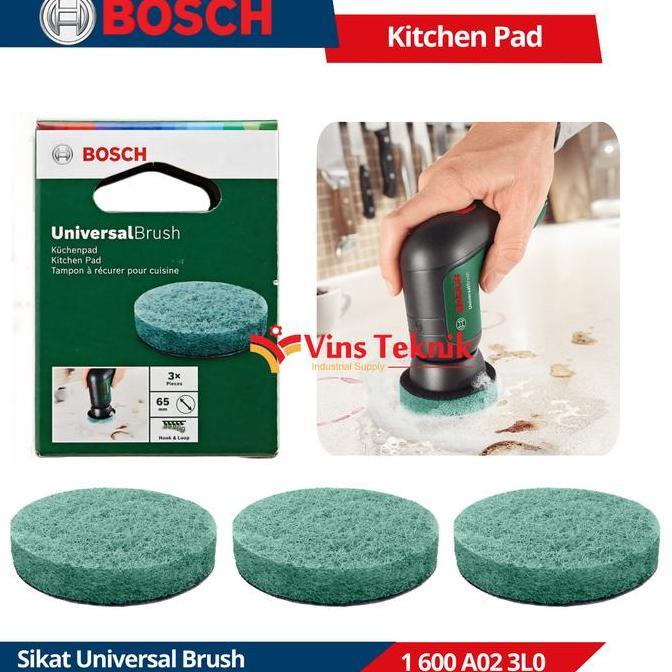 BOSCH Kitchen Pad Power Scrubber Green Kitchen Sour Pad 3pcs