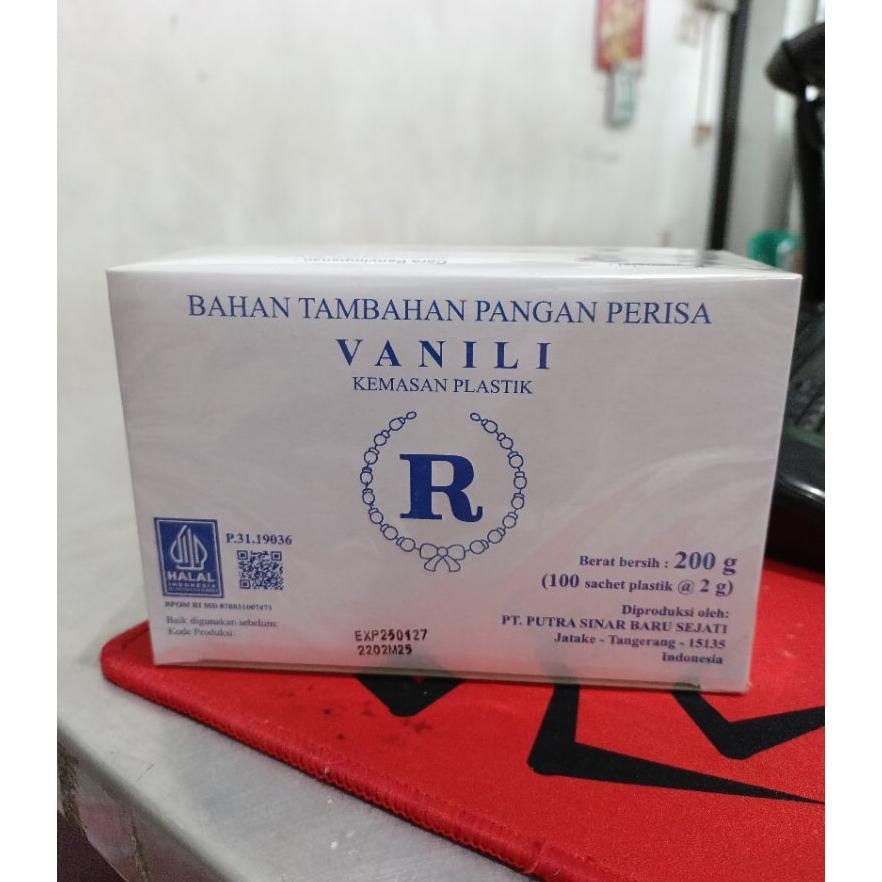 Vanili R Perisa Vanili Bubuk 2 Gram Isi 100 PcsVanili R Perisa Vanili Bubuk 2 Gram Isi 100 Pcs