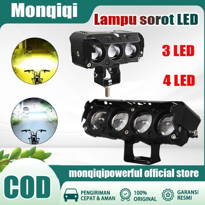 Diskon Lampu Led Motor Lampu Tembak Led 4 Mata/3Mata Cr7 Series Original Dengan Topi Premium Full Al