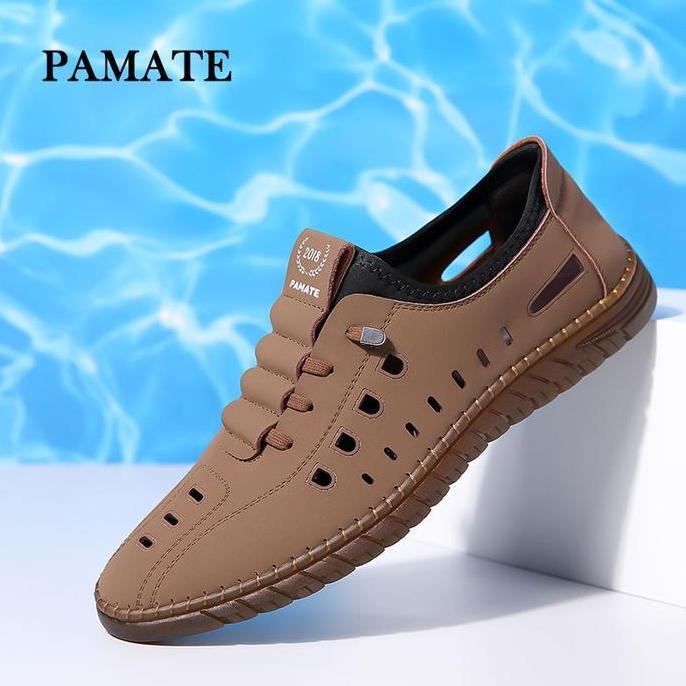 [PAMATE]Sepatu Casual Slip On Pria Anti Slip Nyaman Sepanjang Hari, Tahan Lama & Elegan Flat Shoes