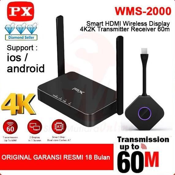Best Seller Transmitter Receiver Px Wms-2000 Smart Hdmi Wireless Display 4K2K 60M Premium