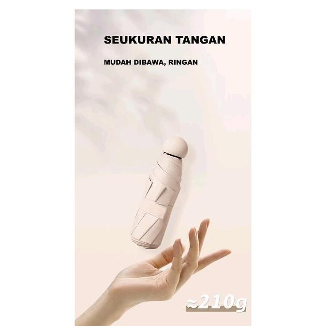 Hom- Chibi Home Care Payung Mini Lipat Anti Uv Payung Style Anti Panas Ultra Violet Anti Sinar Uv Up