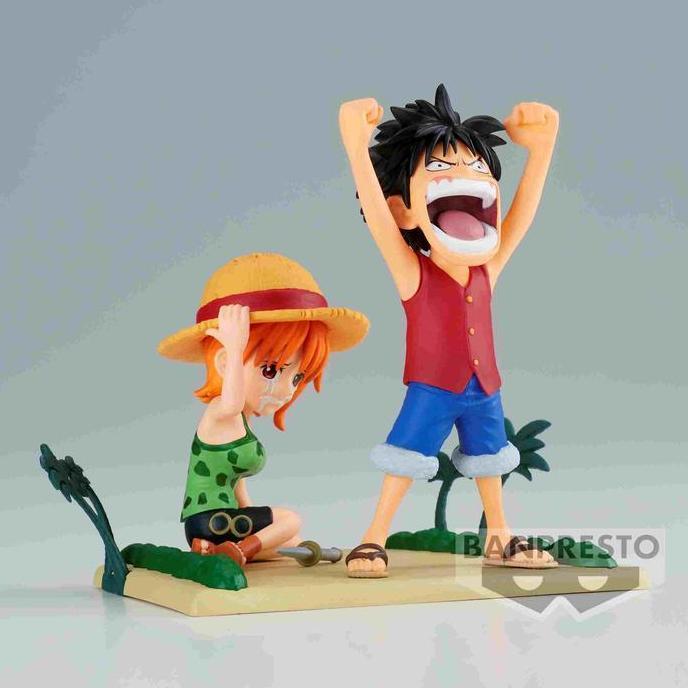 mainan - WCF One Piece Log Stories Figure - Luffy & Nami Diskon